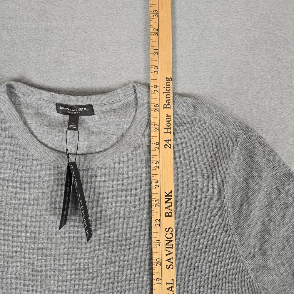 Banana Republic Core Temp‎ Thermal Shirt Mens Large Gray Stretch Casual NWT
